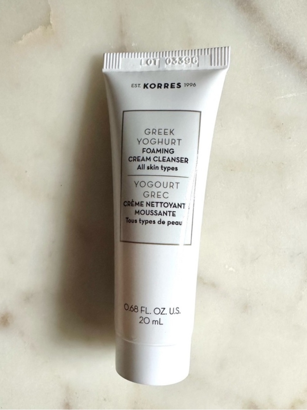 Korres Greek Yogurt Foaming Cream Cleanser 20ml